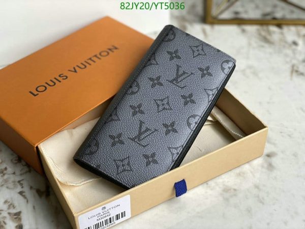 Louis Vuitton 1:1 Mirror Replica Eclipse Logo Long Wallet YT50365614893