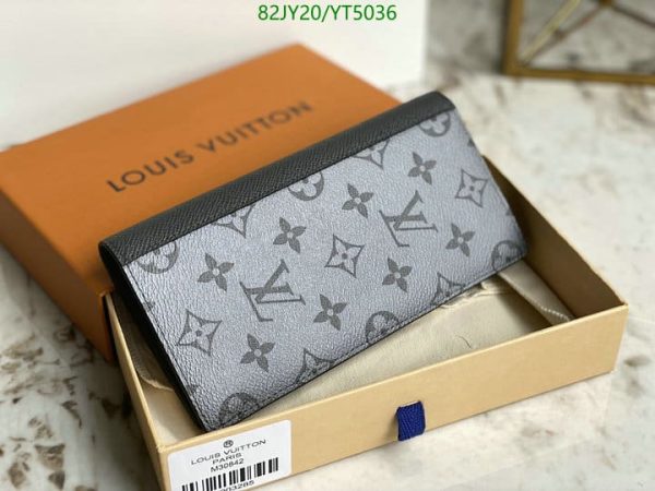 Louis Vuitton 1:1 Mirror Replica Eclipse Logo Long Wallet YT50365614893