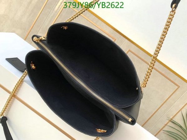 Louis Vuitton 1:1 Mirror Replica Empreinte Leather Shoulder Bag Black YB26222041235