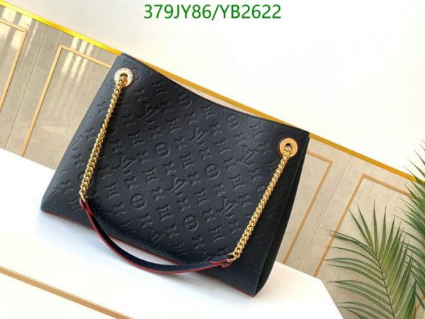 Louis Vuitton 1:1 Mirror Replica Empreinte Leather Shoulder Bag Black YB26222041235