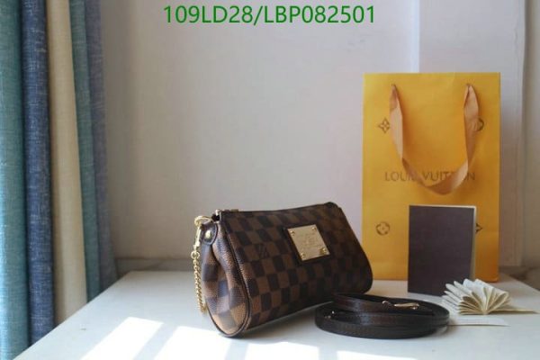 Louis Vuitton 1:1 Mirror Replica Eva Damier Azur Pochette Crossbody Bag LBP0825012654