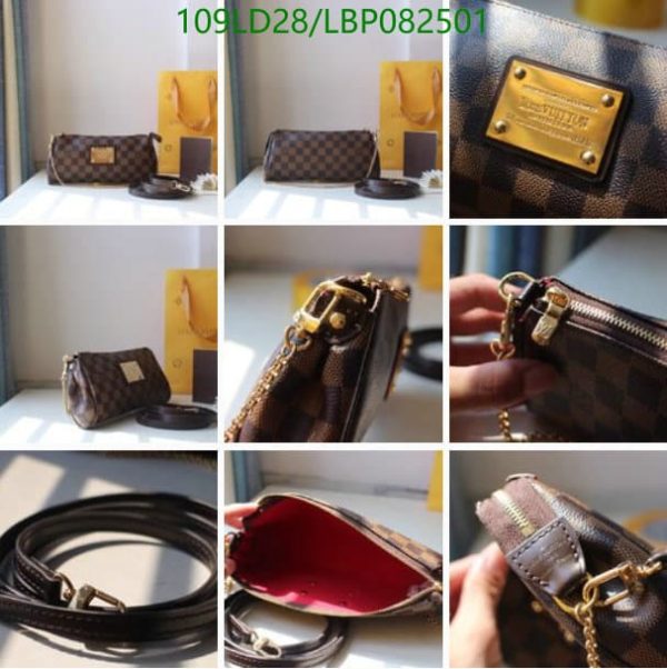 Louis Vuitton 1:1 Mirror Replica Eva Damier Azur Pochette Crossbody Bag LBP0825012654