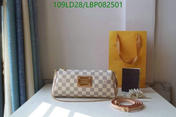 Louis Vuitton 1:1 Mirror Replica Eva Damier Azur Pochette Crossbody Bag LBP0825012654