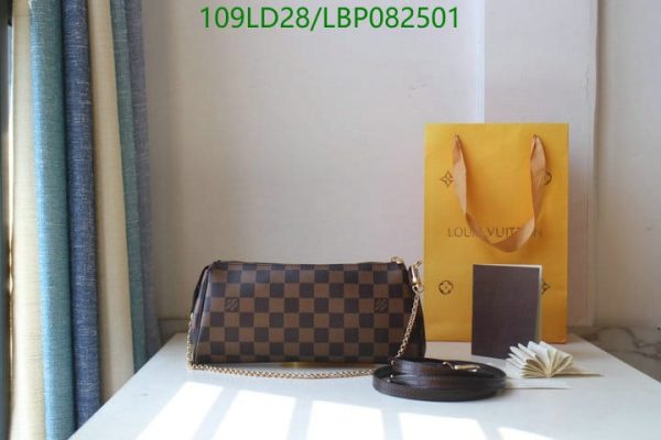 Louis Vuitton 1:1 Mirror Replica Eva Damier Azur Pochette Crossbody Bag LBP0825012654