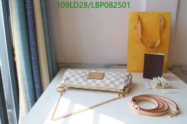 Louis Vuitton 1:1 Mirror Replica Eva Damier Azur Pochette Crossbody Bag LBP0825012654