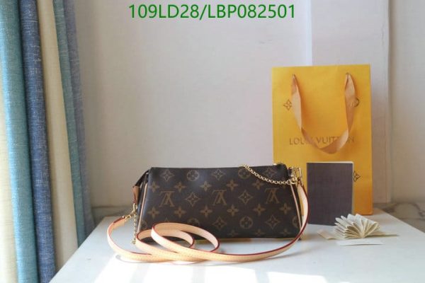 Louis Vuitton 1:1 Mirror Replica Eva Damier Azur Pochette Crossbody Bag LBP0825012654