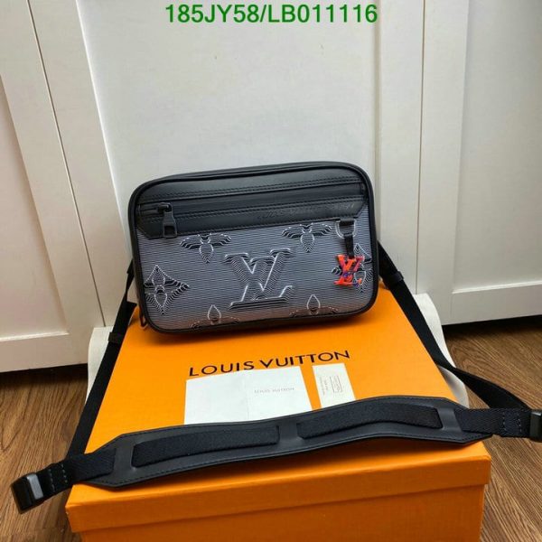 Louis Vuitton 1:1 Mirror Replica Expandable messenger crossbody bag calfskin leather nylon  LB01111652347