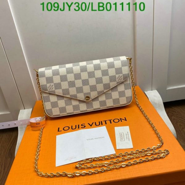 Louis Vuitton 1:1 Mirror Replica Felicie Pochette Damier Brown LB01111041234