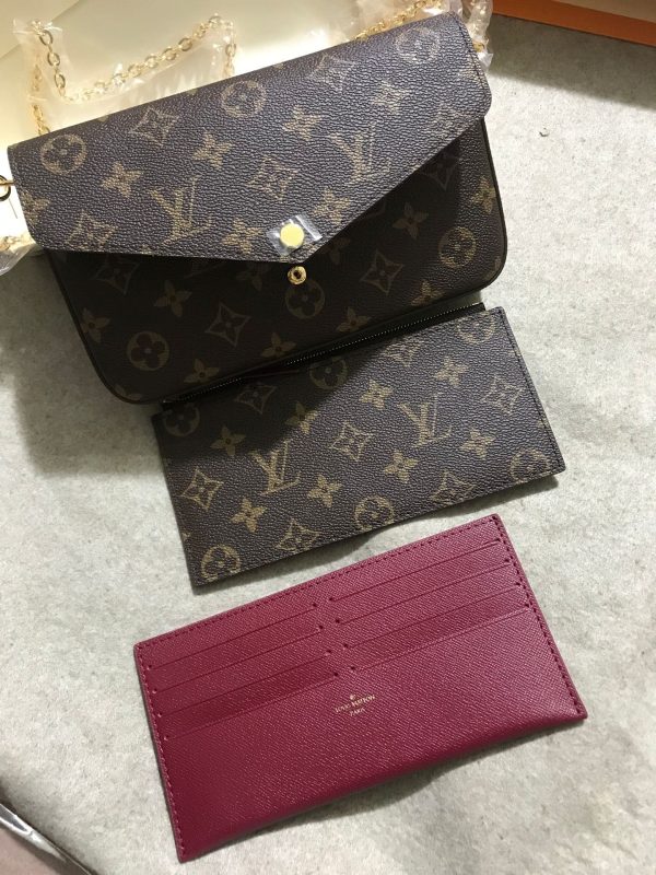 Louis Vuitton 1:1 Mirror Replica Felicie Pochette Damier Brown LB01111041234