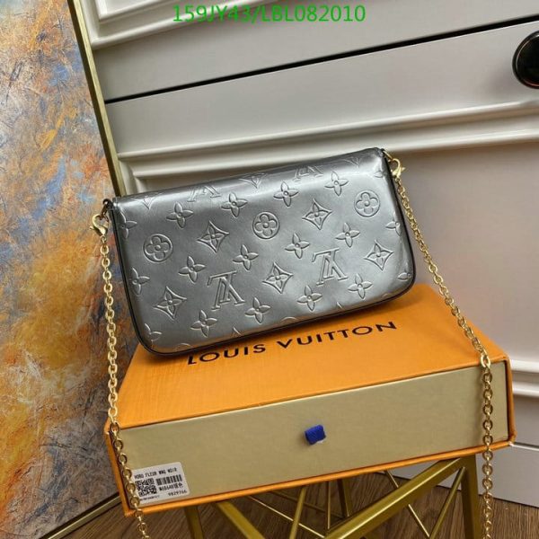 Louis Vuitton 1:1 Mirror Replica Felicie Pochette Limited Edition Metallic Monogram Vernis  LBL0820104123