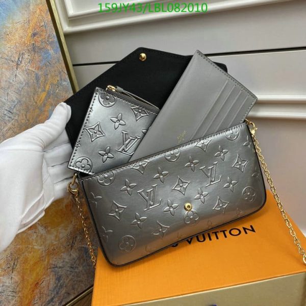 Louis Vuitton 1:1 Mirror Replica Felicie Pochette Limited Edition Metallic Monogram Vernis  LBL0820104123