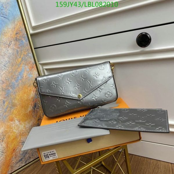 Louis Vuitton 1:1 Mirror Replica Felicie Pochette Limited Edition Metallic Monogram Vernis  LBL0820104123