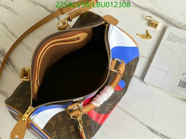 Louis Vuitton 1:1 Mirror Replica Game On Speedy  Canvas Shoulder Bag Brown LBU0123083165