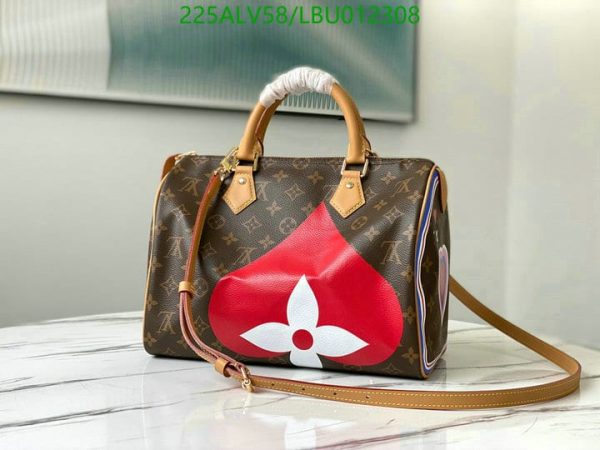 Louis Vuitton 1:1 Mirror Replica Game On Speedy  Canvas Shoulder Bag Brown LBU0123083165