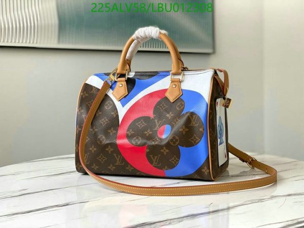 Louis Vuitton 1:1 Mirror Replica Game On Speedy  Canvas Shoulder Bag Brown LBU0123083165