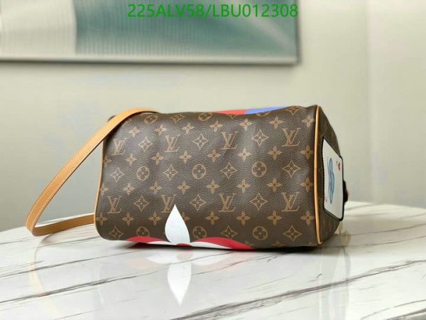 Louis Vuitton 1:1 Mirror Replica Game On Speedy  Canvas Shoulder Bag Brown LBU0123083165