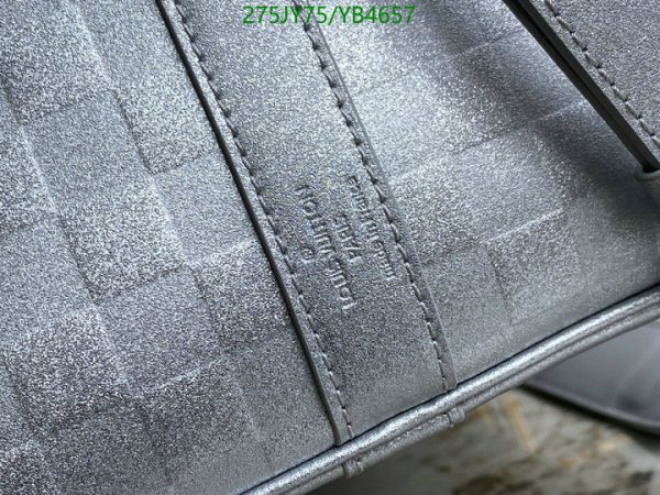 Louis Vuitton 1:1 Mirror Replica Glitter Silver checkered shoulder strap Silvery YB46579412345