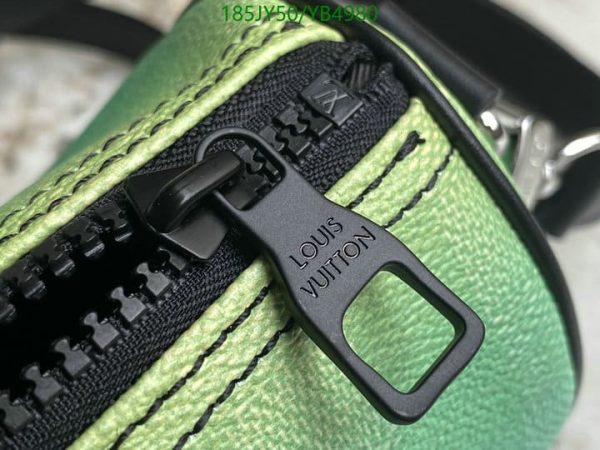 Louis Vuitton 1:1 Mirror Replica Gradient Green Damier Stripes Coated Canvas Shoulder Bag YB49807654329