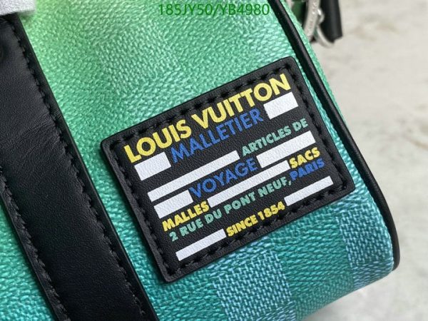 Louis Vuitton 1:1 Mirror Replica Gradient Green Damier Stripes Coated Canvas Shoulder Bag YB49807654329