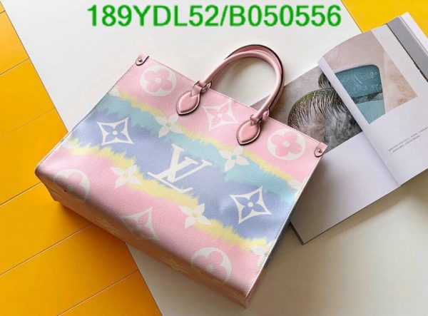 Louis Vuitton 1:1 Mirror Replica Handbag Escale On The Go GM in Pink Pastel  B050556312456