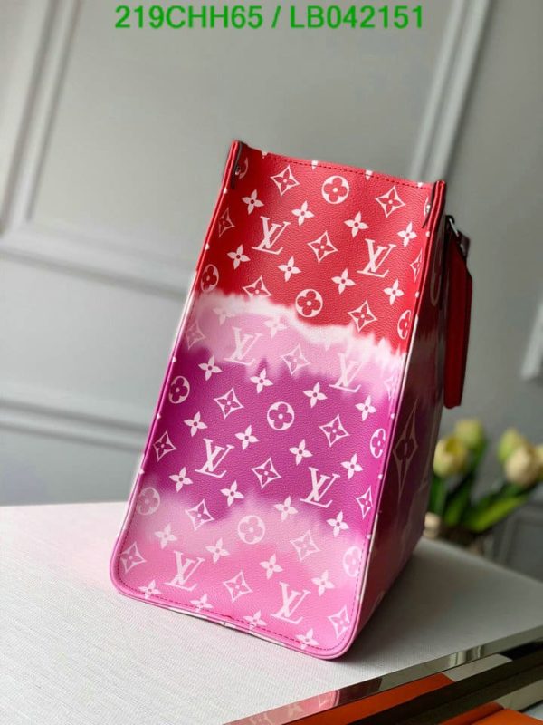 Louis Vuitton 1:1 Mirror Replica Handbag Escale On The Go GM in Red (Tie Dye Rouge)  LB04215178654