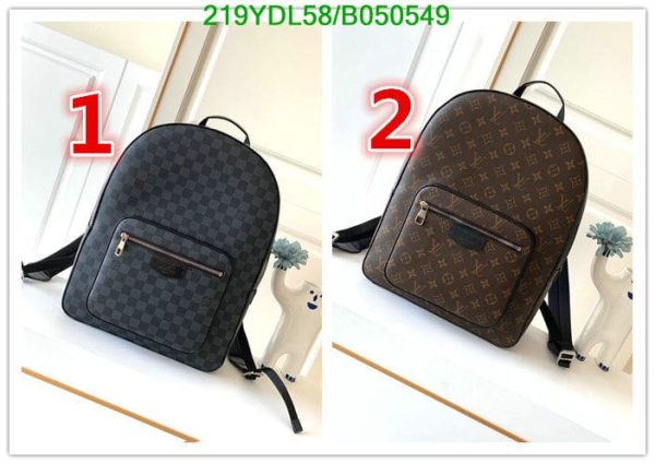 Louis Vuitton 1:1 Mirror Replica Josh Backpack Damier Graphite Black B050549194235