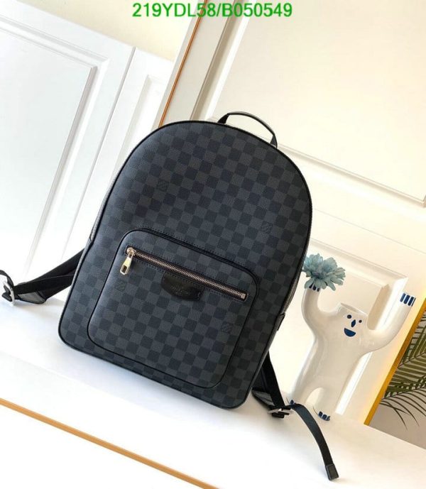 Louis Vuitton 1:1 Mirror Replica Josh Backpack Damier Graphite Black B050549194235