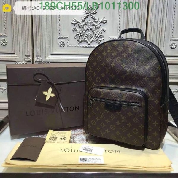 Louis Vuitton 1:1 Mirror Replica Josh Damier Graphite Canvas Backpack LB10113001257