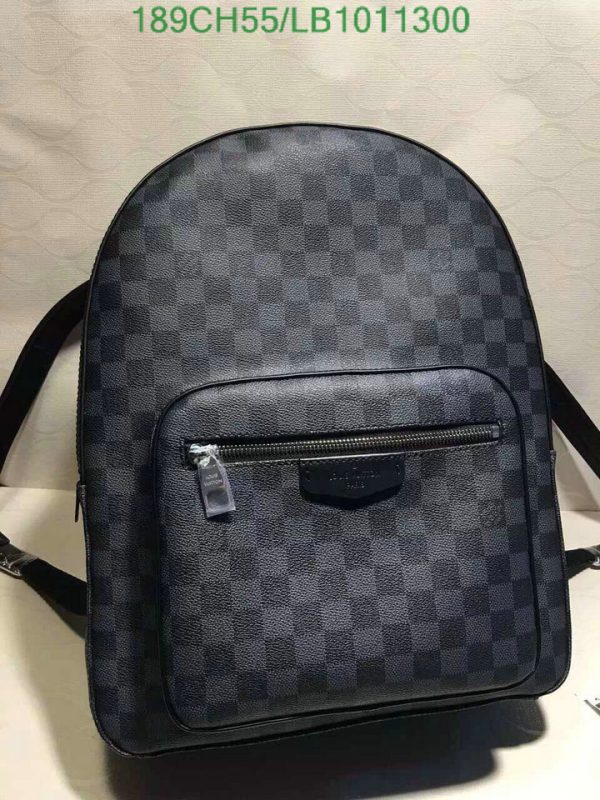 Louis Vuitton 1:1 Mirror Replica Josh Damier Graphite Canvas Backpack LB10113001257