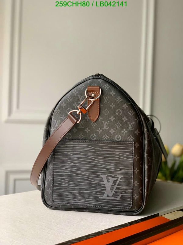 Louis Vuitton 1:1 Mirror Replica Keepall Bandouli re Monogram Macassar LB04214193123