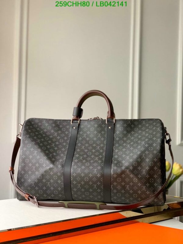 Louis Vuitton 1:1 Mirror Replica Keepall Bandouli re Monogram Macassar LB04214193123