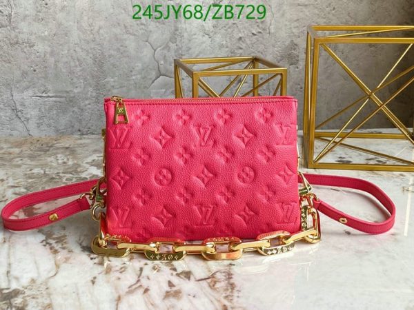 Louis Vuitton 1:1 Mirror Replica Lambskin Coussin PM Leathers Handbags Red ZB72987654092