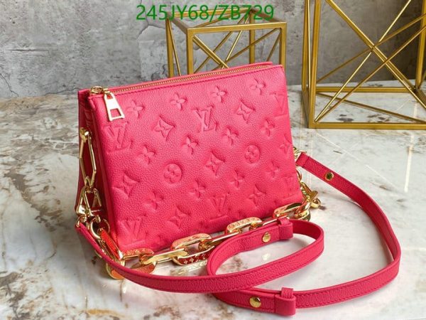 Louis Vuitton 1:1 Mirror Replica Lambskin Coussin PM Leathers Handbags Red ZB72987654092