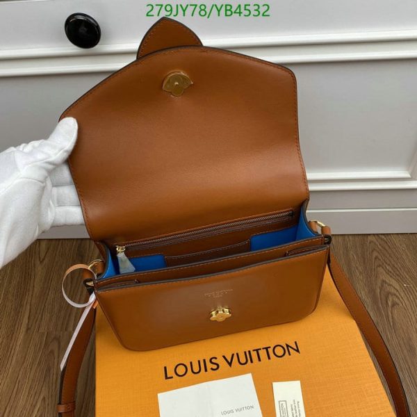 Louis Vuitton 1:1 Mirror Replica Leather Handbag In Orange YB45321976548