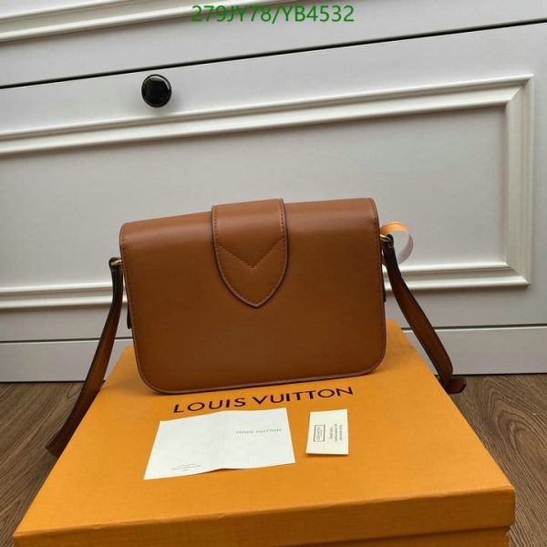 Louis Vuitton 1:1 Mirror Replica Leather Handbag In Orange YB45321976548