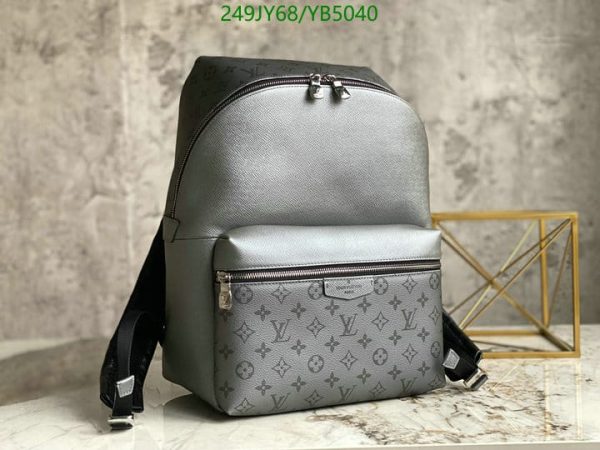 Louis Vuitton 1:1 Mirror Replica Leather Logo Backpacks YB50408543678