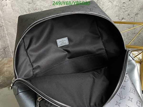 Louis Vuitton 1:1 Mirror Replica Leather Logo Backpacks YB50408543678