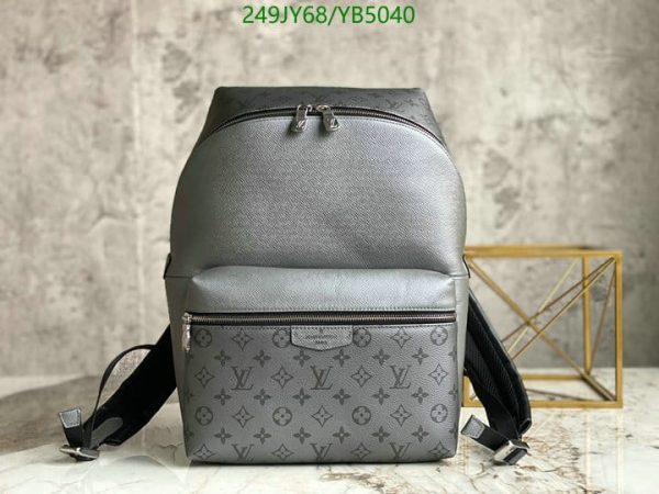 Louis Vuitton 1:1 Mirror Replica Leather Logo Backpacks YB50408543678