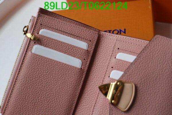 Louis Vuitton 1:1 Mirror Replica Leather Portefeuille Ariane Raisin Tri-Fold Wallet T062212431267