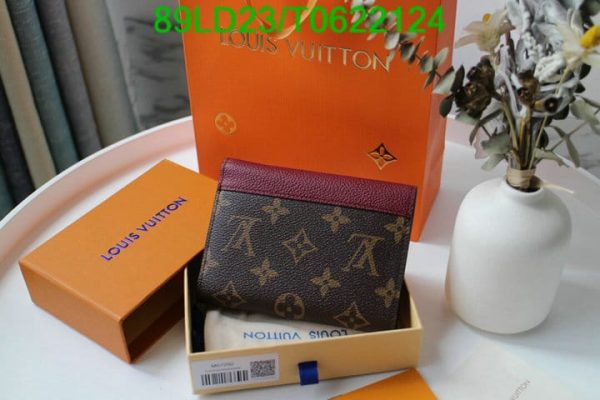 Louis Vuitton 1:1 Mirror Replica Leather Portefeuille Ariane Raisin Tri-Fold Wallet T062212431267