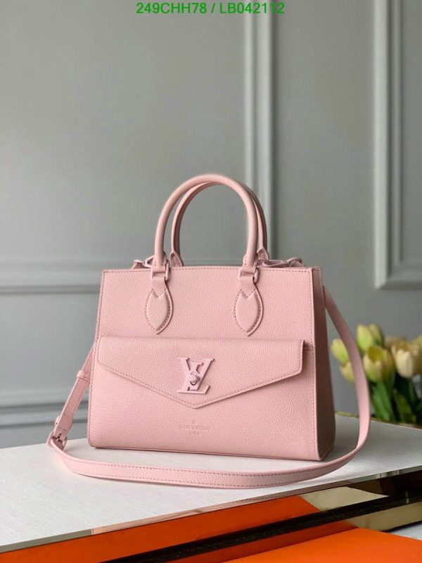 Louis Vuitton 1:1 Mirror Replica Lock Meet Tote PM 2Way Bag White LB04211226324