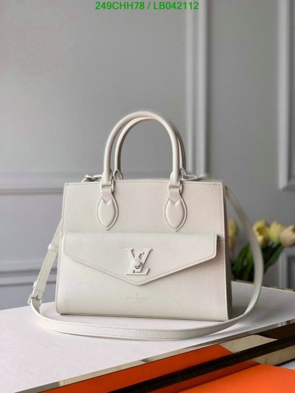 Louis Vuitton 1:1 Mirror Replica Lock Meet Tote PM 2Way Bag White LB04211226324