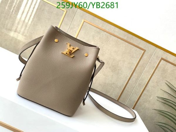 Louis Vuitton 1:1 Mirror Replica Lockme Bucket Bag Leather Nano YB26811978654