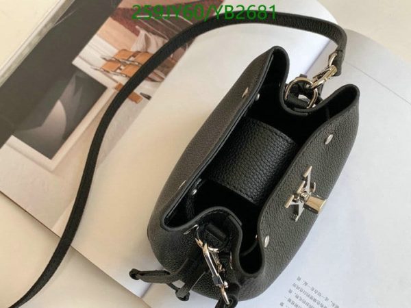 Louis Vuitton 1:1 Mirror Replica Lockme Bucket Bag Leather Nano YB26811978654