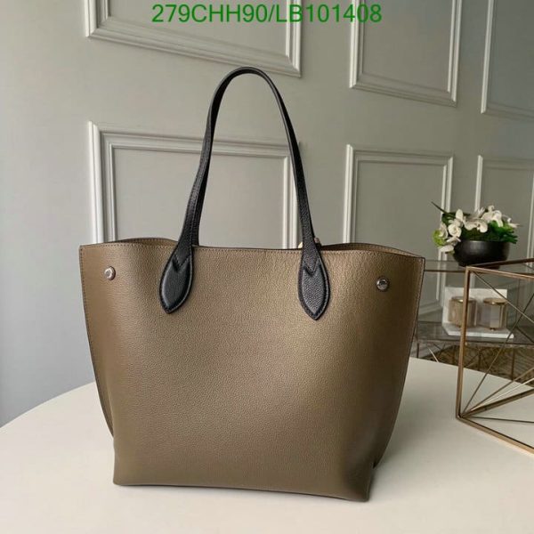 Louis Vuitton 1:1 Mirror Replica Lockme Go Tote Leather Green LB10140831242