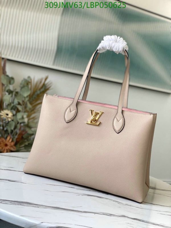 Louis Vuitton 1:1 Mirror Replica Lockme Greige Tote Bag LBP0506251257