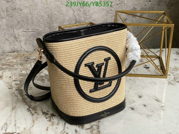 Louis Vuitton 1:1 Mirror Replica Logo Straw Bag  YB53575678432