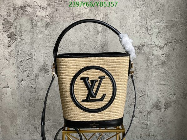 Louis Vuitton 1:1 Mirror Replica Logo Straw Bag  YB53575678432