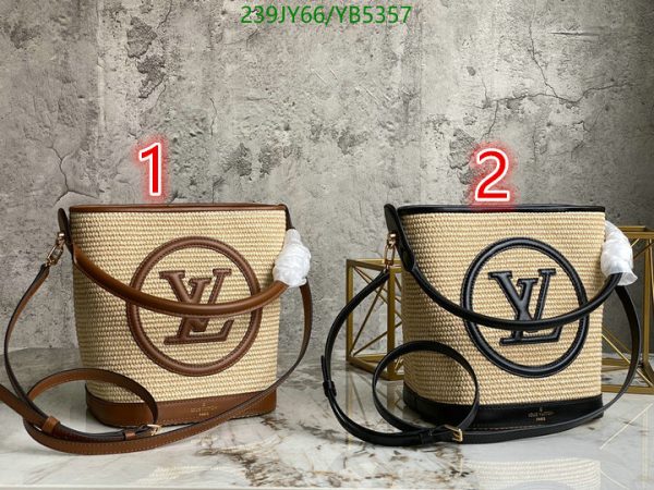 Louis Vuitton 1:1 Mirror Replica Logo Straw Bag  YB53575678432