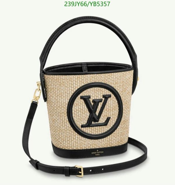 Louis Vuitton 1:1 Mirror Replica Logo Straw Bag  YB53575678432